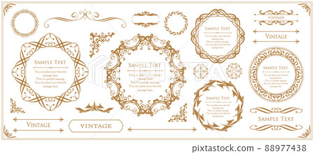 Luxury frame design. Decorative material. Design material Luxury frame design. Decorative material. Design material 88977438