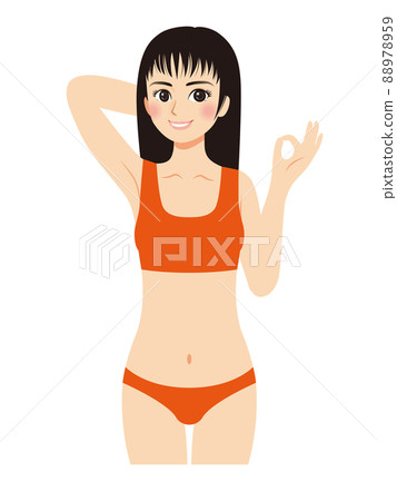 Swimsuit pose woman Swimsuit pose woman 88978959