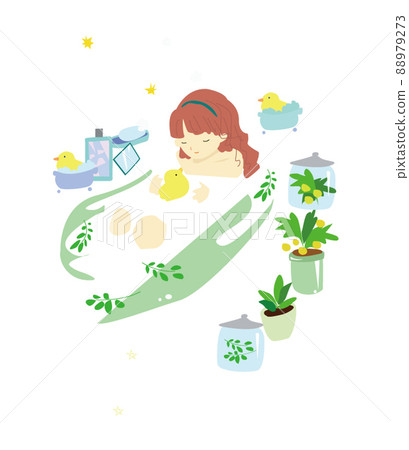 一個女人在家洗澡休息的照片 一個女人在家洗澡休息的照片 88979273