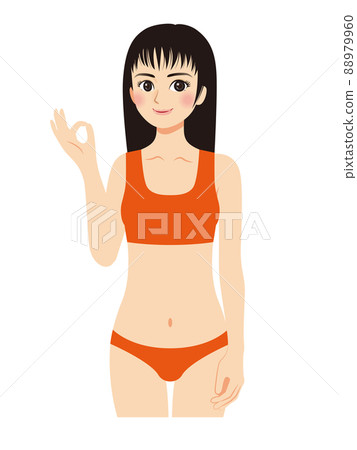 Swimsuit pose woman 88979960