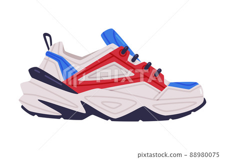 Sneaker or Running Shoe as Casual Sport Footwear Vector Illustration 88980075