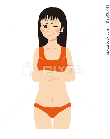 Swimsuit pose woman Swimsuit pose woman 88980743