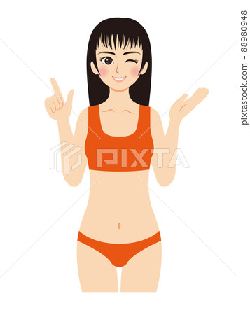 Swimsuit pose woman Swimsuit pose woman 88980948