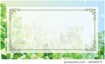 Fresh green frame summer background 88980975