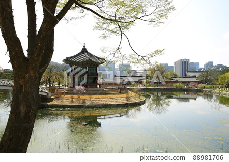 Gyeongbokgung Palace's Spring Day, World Heritage Site 88981706