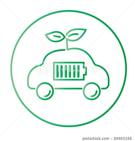 Vector illustration of eco-car. Vector illustration of eco-car. 88983288