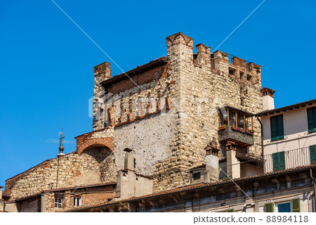 Medieval Tower called Torre di Porta Bruciata - Brescia Lombardy Italy Medieval Tower called Torre di Porta Bruciata - Brescia Lombardy Italy 88984118