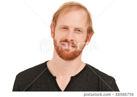 Hes a casual kinda guy. Studio shot of a handsome man posing against a white background. 88986756