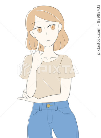 Thinking woman 88988432