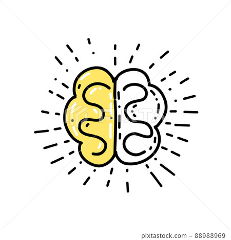 Illustration a brain as a symbol of a good idea 88988969