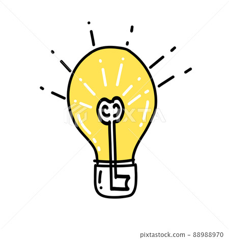 Illustration a lamp a symbol of a good idea yellow Illustration a lamp a symbol of a good idea yellow 88988970