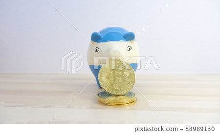 阿根廷國旗顏色的比特幣投資和存錢罐_02 阿根廷國旗顏色的比特幣投資和存錢罐_02 88989130