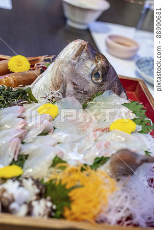 Assorted Thai headed sashimi sea bream Thai seafood food fish inn Assorted Thai headed sashimi sea bream Thai seafood food fish inn 88990681