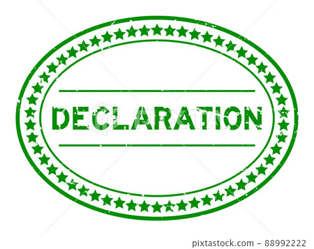 Grunge green declaration word oval rubber seal stamp on white background Grunge green declaration word oval rubber seal stamp on white background 88992222