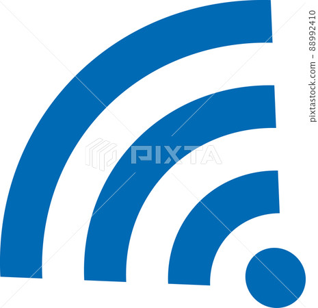 Wi-Fi icon mark blue side Wi-Fi icon mark blue side 88992410