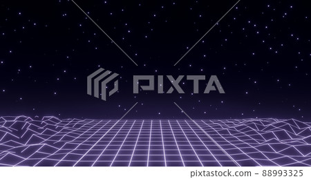 3d render, neon glowing retro wireframe poster 3d render, neon glowing retro wireframe poster 88993325