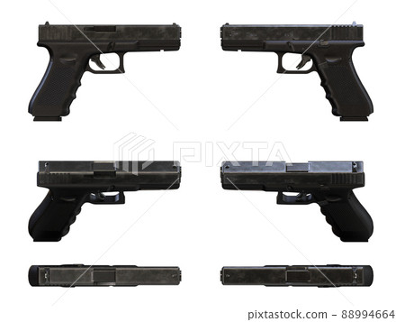 現代手槍3DCG 88994664