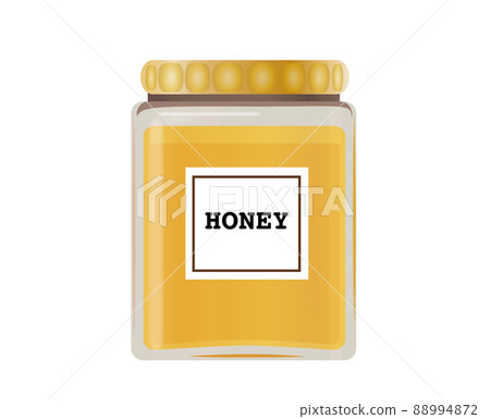 貼有標籤的蜂蜜罐 88994872