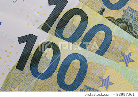 Euro banknotes macro shot. Euro banknotes macro shot. 88997361