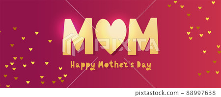Happy Mother's Day Calligraphy greeting card banner Background Happy Mother's Day Calligraphy greeting card banner Background 88997638