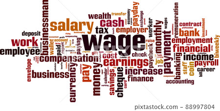 Wage word cloud 88997804