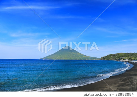 [鹿兒島縣]從長崎花看到的開聞岳（指宿） 88998094