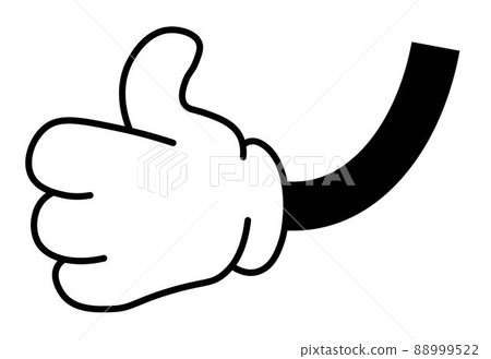 Thumb up hand gesture, approval or good review 88999522