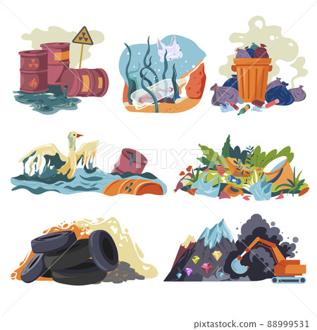 Pollution and contamination of water soil and air 88999531