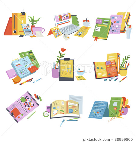 Calendars and planners, organizers and notebooks 88999800