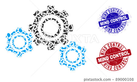 Gears Mosaic of Shatters with Mind Control Distress Seals 89000108