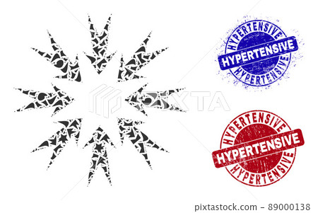 Pressure Arrows Mosaic of Debris with Hypertensive Distress Seals Pressure Arrows Mosaic of Debris with Hypertensive Distress Seals 89000138