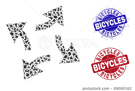 Centrifugal Arrows Mosaic of Fractions with Bicycles Distress Seal Stamps Centrifugal Arrows Mosaic of Fractions with Bicycles Distress Seal Stamps 89000162