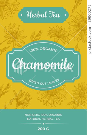 Herbal tea of chamomile, organic and natural drink 89000273
