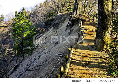丹澤的小山三重山,小山三重山橫斷路線坍塌的地方 丹澤的小山三重山,小山三重山橫斷路線坍塌的地方 89000378