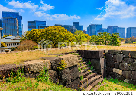 View from the Edo Castle castle tower in the Imperial Palace, Chiyoda-ku, Tokyo 89001291