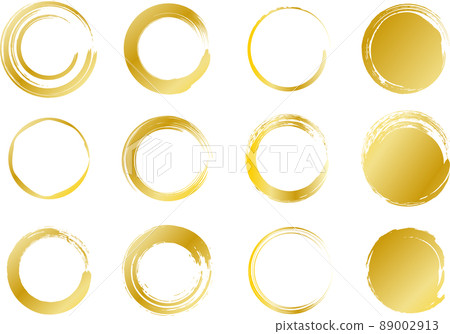 Brush circle set gold 89002913