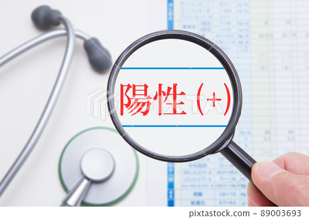 測試結果陽性 (+) 圖像 測試結果陽性 (+) 圖像 89003693