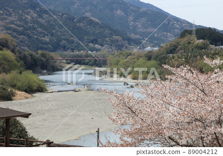 春天吉野川中央的“箕田之淵”(德島縣東三吉町) 春天吉野川中央的“箕田之淵”(德島縣東三吉町) 89004212