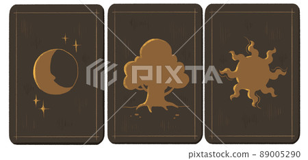 Tarot card illustration collection. Fortune tellers cards set.  89005290