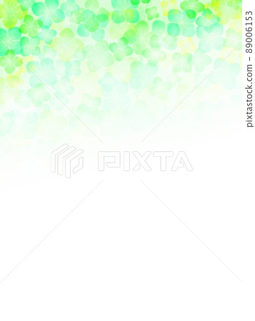 Gradation frame of four-leaf clover with watercolor touch no.02 Gradation frame of four-leaf clover with watercolor touch no.02 89006153
