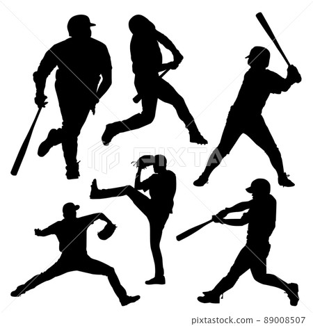 棒球剪影圖 89008507