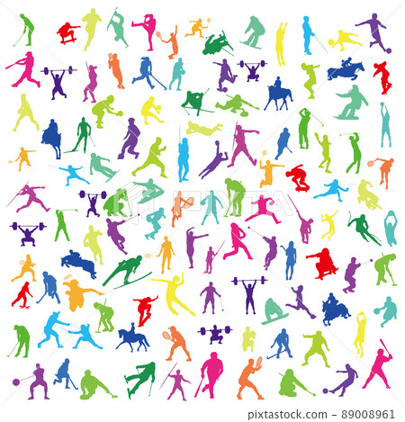 Sports silhouette illustration 89008961