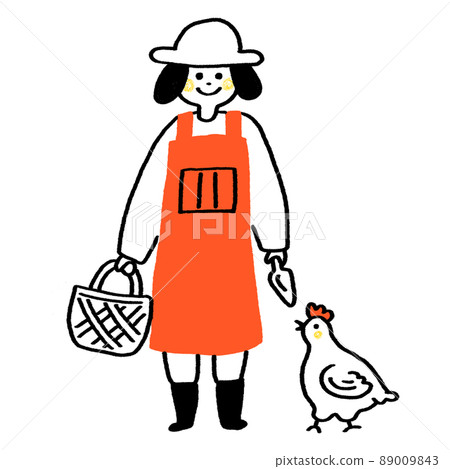 Agriculture, farmer's work landscape illustration 89009843