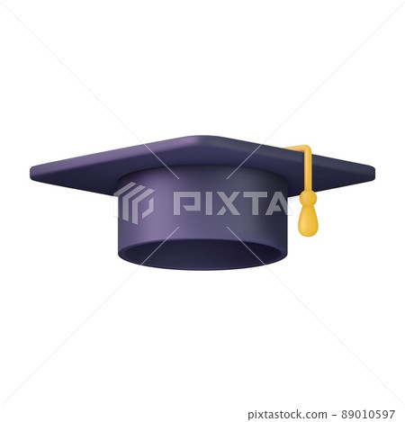 3d Graduation cap icon. 3d Graduation cap icon. 89010597
