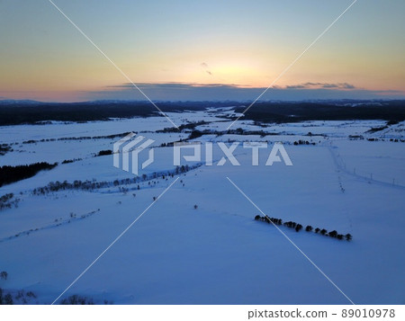 Snowfield dusk (Sarufutsu Village) Snowfield dusk (Sarufutsu Village) 89010978