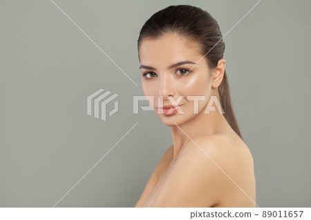 Close up photo of good-looking cute nice lovely lady with natural makeup 89011657