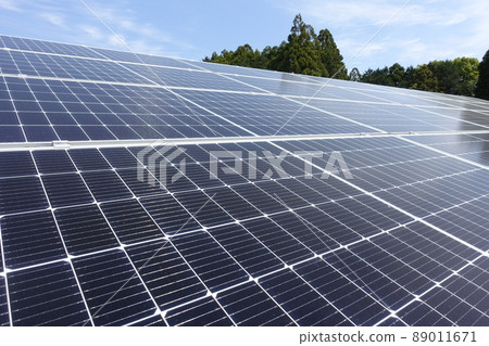 Solar power plant with solar panels Solar power plant with solar panels 89011671