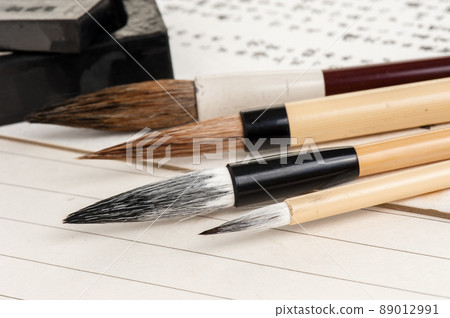 closeup writing brush 89012991
