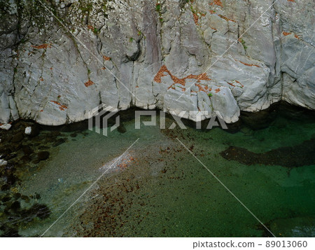 Deep clear stream Matsuo River valley Deep clear stream Matsuo River valley 89013060