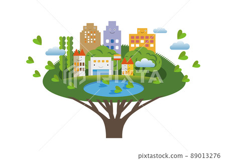 Beautiful cityscape and enjoyable living. Creating a city where people can live brightly and happily. 89013276